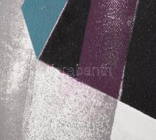 Koppány Attila (1947-): Alapkő, 2024. Akril, vászon. Jelzett a hátoldalán. 40x30 cm. Fakeretben