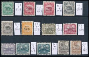 Fiume 1919-1920 13 db forgalmi bélyeg Mi 74-84 (Sassone EUR 248.-) (Mi EUR 207.-)