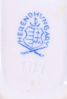 Herendi Viktória mintás restaurált tálka + virágmintás tálka 13x9 cm + gyűrűtartó tálka d: 8 cm