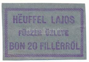 1920 k. Budapest 20f "Heuffel Lajos fűszerüzlete" T:F Adamo BUC-108.1