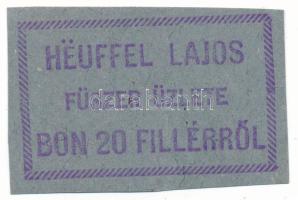 1920 k. Budapest 20f "Heuffel Lajos fűszerüzlete" T:XF Adamo BUC-108.1