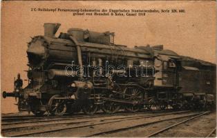 2 C-Heissdampf Personenzug-Lokomotive der Ungarischen Staatseisenbahn / MÁV (Magyar Királyi Államvasutak) 328. sor 003. III. 425. gőzmozdonya / Hungarian State Railways's locomotive (gyűrődés / crease)