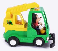 Japán Disney Mickey egeres játék autó daruval 15 cm