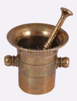Réz mini mozsár, törővel d: 7 cm, m:6 cm