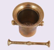 Réz mini mozsár, törővel d: 7 cm, m:6 cm