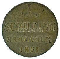 Német Államok / Hamburg 1851. 1Sch billon T:AU German States / Hamburg 1851. 1 Schilling billon C:AU Krause KM#574