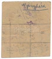 1920 k. Nyíregyháza "Az Ujságbolt" 20f értékű utalvány, világos papír, bélyegzés és aláírá...