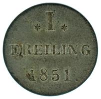 Német Államok / Hamburg 1851. 1D billon T:AU,XF
German States / Hamburg 1851. 1 Dreiling billon C:A...