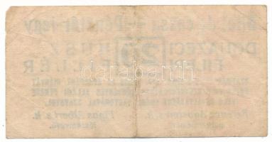 1920 k. Szatmárnémeti 20f értékű pénztárjegy T:F
Adamo NYÍ-4.1.1.var