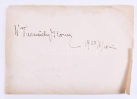 ca 1920 Operaénekesek aláírás gyűjteménye
Záborszkyné Ilona (1878-1945), Havas Gyöngyike (1888?1942...