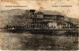 Badacsonytördemic, Nemestördemic; Kőzúzó a bazaltbányával, iparvasút. Szeim Árpád fényképész (EB)