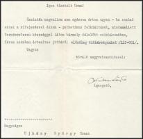 1940 Márkus László drámaíró, kritikus, színházi és filmrendező, az Operaház igazgatója autográf aláí...