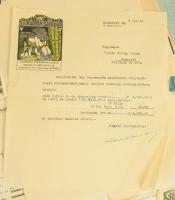 cca 1915-1966 Ujházy György (1895-1971) író, újságíró. forgatókönyvíró levelezés-hagyatéka: Aczél Gy...