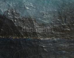 Jelzés nélkül, XX. sz. eleje: Vörös kendős hölgy. Olaj, vászon. Sérült. 130x96 cm. KIZÁRÓLAG SZEMÉLY...