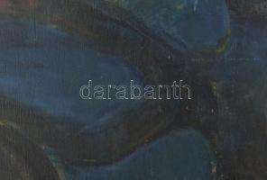 MKI monogram jelzéssel, XX. sz. első fele: Szégyenlős modell. Olaj, rétegelt falemez. Sérült. Fakere...