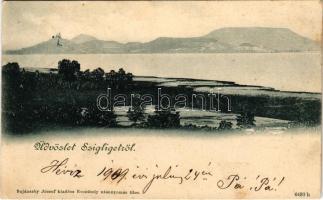 1909 Szigliget, látkép a Balatonnal. Sujánszky József kiadása (fl)