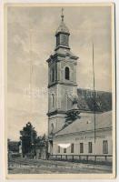 Balatonederics, Római katolikus templom és elemi iskola. leporellólap 10 képpel, közte Pátzay György, Svastics, Vitéz Vajda, Solyomy, Felső Fekete és Alsó Fekete kastély, vasútállomás és szénkéneggyár. Hangya kiadása (EK)