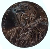 Borsos Miklós (1906-1990) 1983. "Koncz János 1904-1937 / Koncz János Hegedűverseny Szombathely" kétoldalas, öntött bronz emlékérem (~92mm) T:AU kis patina