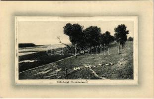 Dunavecse, Duna-part libákkal. Özv. Kohn Józsefné kiadása W.L. Bp. 5000. "Ideal"