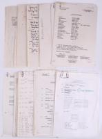 1981 Aranycsapat film forgatási dokumentumai, kb. 80-100 irat