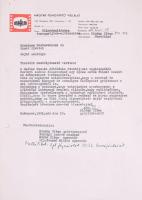 1981 Aranycsapat film forgatási dokumentumai, kb. 80-100 irat