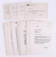 1973 A "Keménykalap és Krumpliorr" forgatási dokumentumai, kb. 55 irat