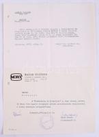 1973 A "Keménykalap és Krumpliorr" forgatási dokumentumai, kb. 55 irat