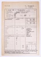 1970 A Bors című televíziós sorozat 9. részének forgatási terve, 10. oldal hiányzik