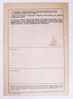 1970 A Bors című televíziós sorozat 9. részének forgatási terve, 10. oldal hiányzik