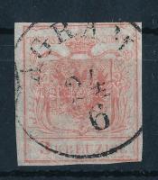 1850 3kr HP I selyempapír, látványos festékhiány "AGRAM"