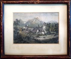 [Látkép] Thököly vára Késmárkon. Thököly's Schloss in Kesmark. Ludwig Rohbock (1824-1893) német...
