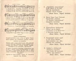 [Aprónyomtatvány] Könyörgő ének Jézus Szent Szívéhez Kaszap István megdicsőüléséért. Szövegét írta: ...