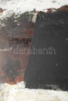 Wagner János (1936-2022): Kereszt (cím nélkül). Olaj, vegyes technika, vászon, jelezve jobbra lent: ...