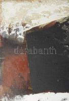 Wagner János (1936-2022): Kereszt (cím nélkül). Olaj, vegyes technika, vászon, jelezve jobbra lent: ...