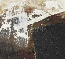 Wagner János (1936-2022): Kereszt (cím nélkül). Olaj, vegyes technika, vászon, jelezve jobbra lent: ...