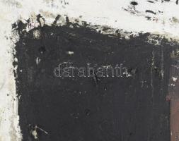 Wagner János (1936-2022): Kereszt (cím nélkül). Olaj, vegyes technika, vászon, jelezve jobbra lent: ...