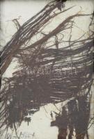 Wagner János (1936-2022): Gubanc (cím nélkül). Pálmalevél, merített papír, jelezve balra lent: Wagne...