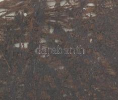 Wagner János (1936-2022): Gubanc (cím nélkül). Pálmalevél, merített papír, jelezve balra lent: Wagne...