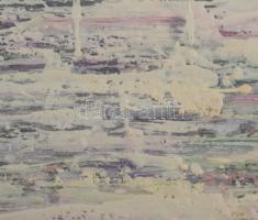 Wagner János (1936-2022): Színmező VII (Fehér fény). Akril, enkausztika, papír, jelezve jobbra lent:...