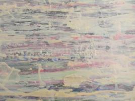 Wagner János (1936-2022): Színmező VII (Fehér fény). Akril, enkausztika, papír, jelezve jobbra lent:...