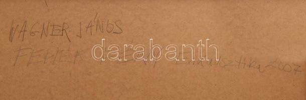 Wagner János (1936-2022): Színmező VII (Fehér fény). Akril, enkausztika, papír, jelezve jobbra lent:...