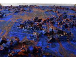 Wagner János (1936-2022): Szent Iván éj. Akril, applikáció, karton, jelezve balra lent: Wagner. Háto...