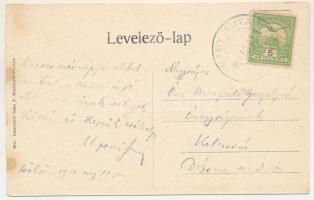 1910 Bölön, Belin, Böllen, Blumendorf; Unitárius templom az 1617 évben épült várral, Rafael Jakab ec...