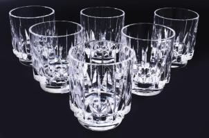 Ólomkristály whiskey pohár készlet, 6 darab, hibátlan, m: 9 cm