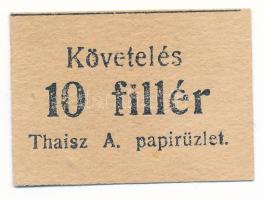 1920 k. Nyíregyháza 10f "Thaisz A. papírüzlet" T:AU Adamo katalógusban nem szerepel