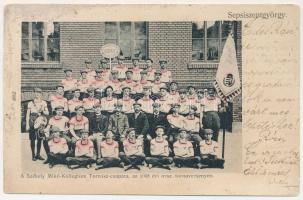 1905 Sepsiszentgyörgy, Sfantu Gheorghe; A Székely Mikó Kollégium tornász csapata az 1905. évi országos tornaversenyen, csoportkép / gymnastics team group (fl)