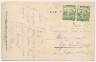 1917 Bereck, Bereczk, Bretcu; Községháza és papi lak. Gyulai Ferenc felvétele. Khell Bogdán kiadása ...