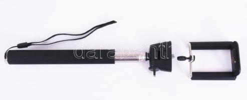 Bluetooth vezérlésű telefontámasztós fotókioldó, dobozában.