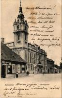 1904 Kolozsvár, Cluj; Vármegyeháza, Jakner József üzlete / county hall, shops (felületi sérülés / surface damage)