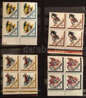 Román, francia, csehszlovák gyűjtemények + magyar tétel az 1960-as évek első feléből, 4 berakóban